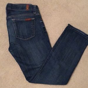7 Jeans Cropped Slim Straight Size 26